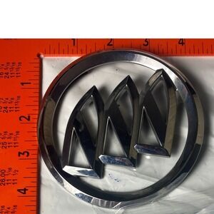 Buick Tri-Shield Chrome Emblem Logo Badge 4 Inch Round Replacement Part